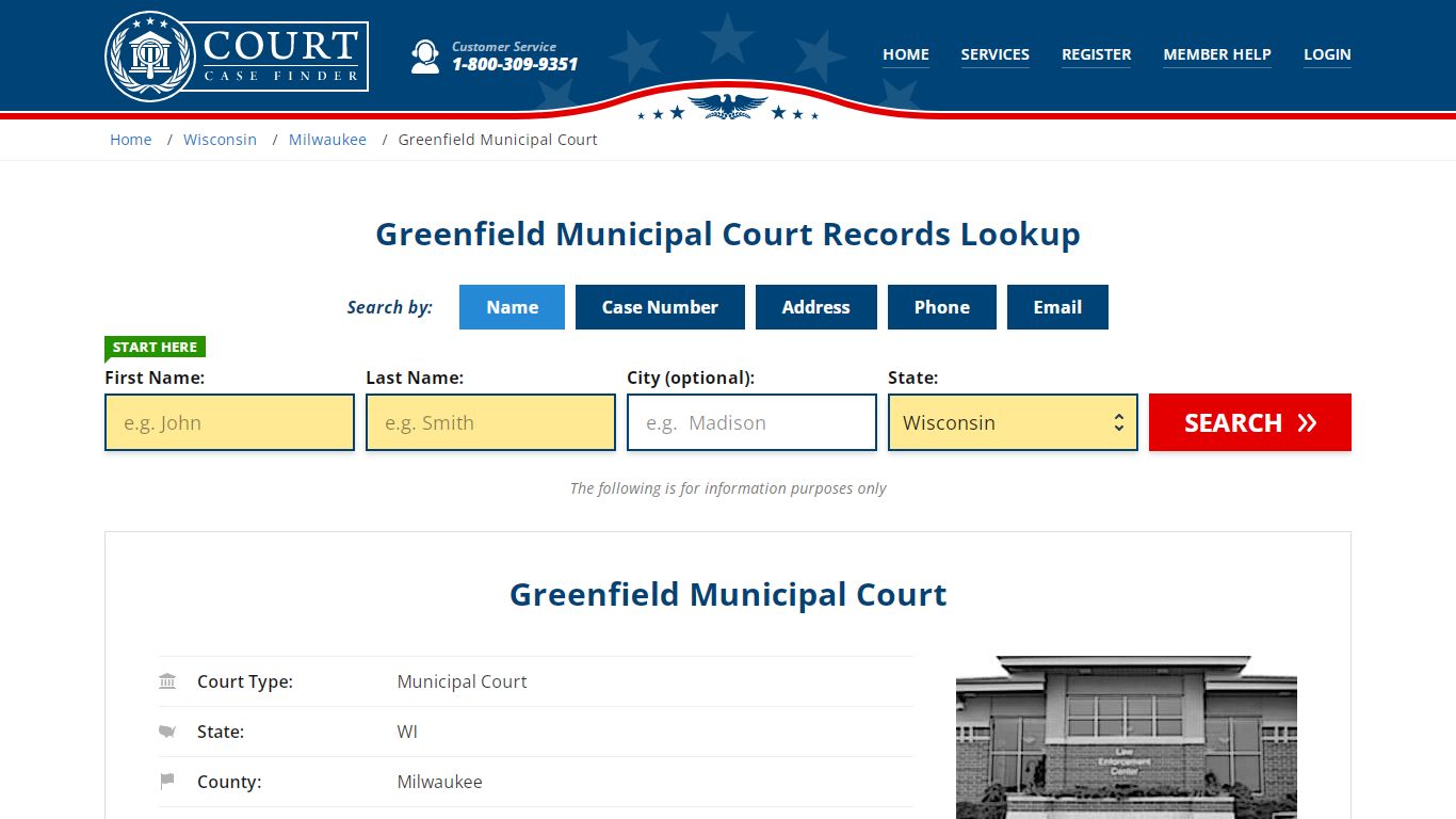 Greenfield Municipal Court Records Lookup - CourtCaseFinder.com